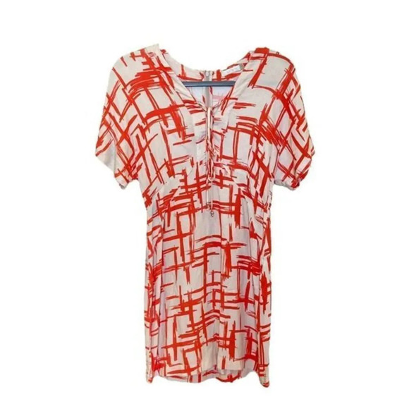 CAVENDISH BRASIL Orange and White Dress Size 40 - Picture 1 of 6